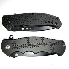 2x Spring Assisted Pocketknife Combination And Straight Blade Set