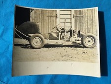 Early  New Zealand Speedway, “Andy” Alcock, Speedway sprint car, Photo card.