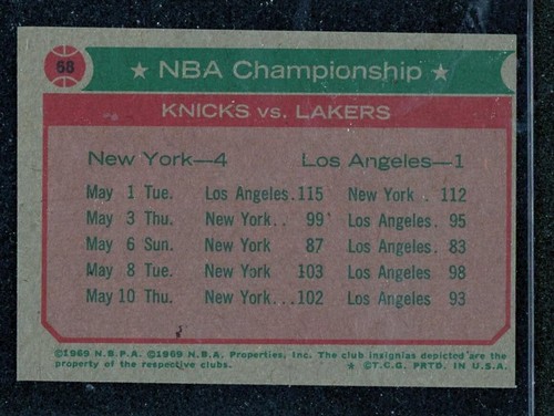 1973-74 Topps Set-Break # 68 New York Knicks Championship EX-EXMINT T0138 - Imagen 2 de 2