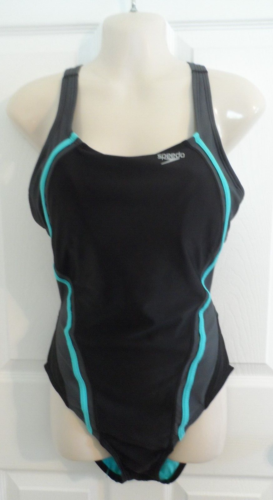 Speedo Women's one-piece swimsuit racerback removeable pads size 10 - Photo 1 sur 10