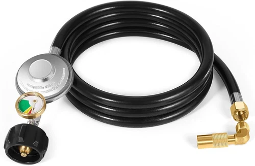 6FT Propane Gas Regulator Hose w/ Elbow Adapter for 17"/22" Blackstone Griddle - Picture 1 of 9