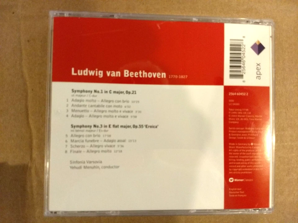 BEETHOVEN 9 SYMPHONIES YEHUDI MENUHIN..SINFONIA VARSOVIA..5 CD SET..FREE SHIP - Image 3 of 4
