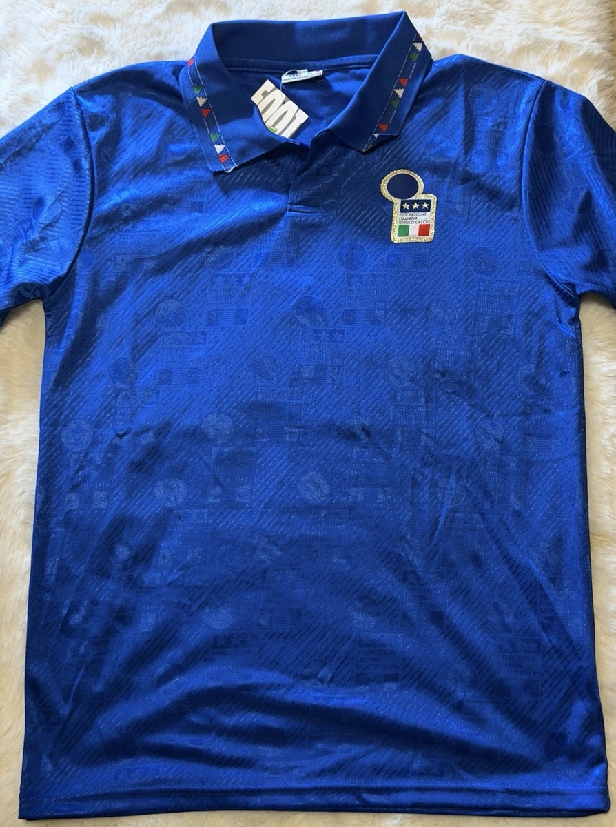 Diadora Italy National Team Soccer Jersey Blue USA Worldcup 1994