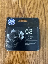 HP 63 Black Ink Cartridge, Monochrome, 170 Page Yield, 2 PACK 