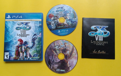 Ys VIII 8 Lacrimosa of Dana, Day One, PS4, Complete w/ music CD and art book!
