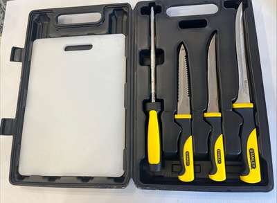 #ad Stanley Max Edge 5 Knives Sharpener and Cutting Board In Carry Case $29.99