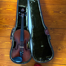 19thC German 4/4 Violin  w/ Hard Case Strung as a Viola