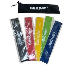 WIKDAY Resistance Loop Bands- Set 5 Strength Levels Home Gym Fitness Workout