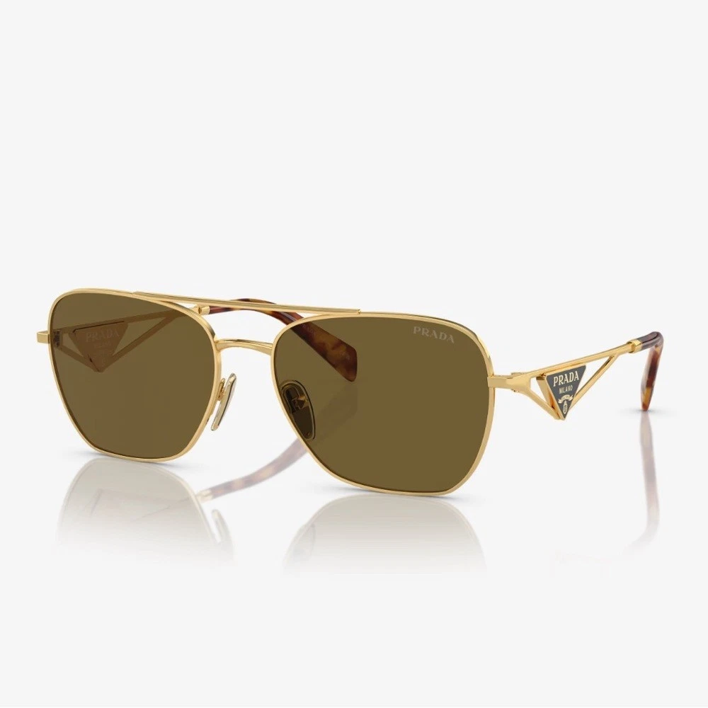 PRADA Gold Aviator Sunglasses for Women for sale | eBay display picture 3
