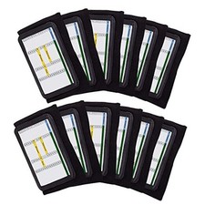 QB Wristband- Football Playbook Wristband with 3 Adult 6 Pack Black