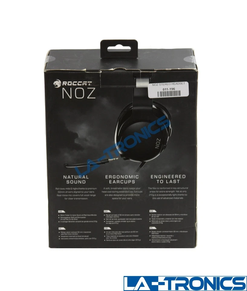 NEW ROCCAT NOZ ROC-14-520-AS Stereo Gaming Headset - Black - Image 2 of 3
