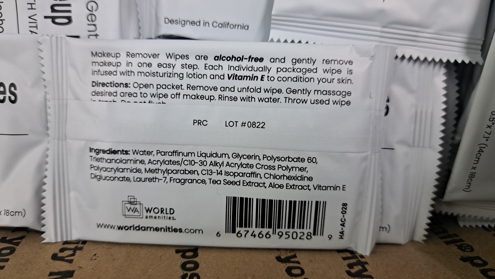 50 Packs Cleansing Makeup Remover Wipes Travel Size Individually Wrapped