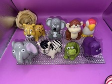 Large Lot of 8 Boley Vintage Safari Forest Zoo Farm Rubber Bath Toys 2 Extra
