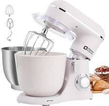 Kitchen in the box Stand Mixer, 4.5L+5L Two Bowls Food Mixer for Baking, 10 Spe