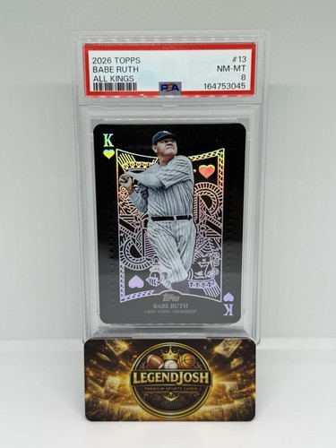2026 Topps Series 1 Babe Ruth All Kings New York Yankees Case Hit #AK-13 PSA 8