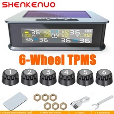 RV TIRE PRESSURE MONITORING SYSTEM 0-144PSI TRAILER TPMS 6 TIRE WITH 6 SENSOR