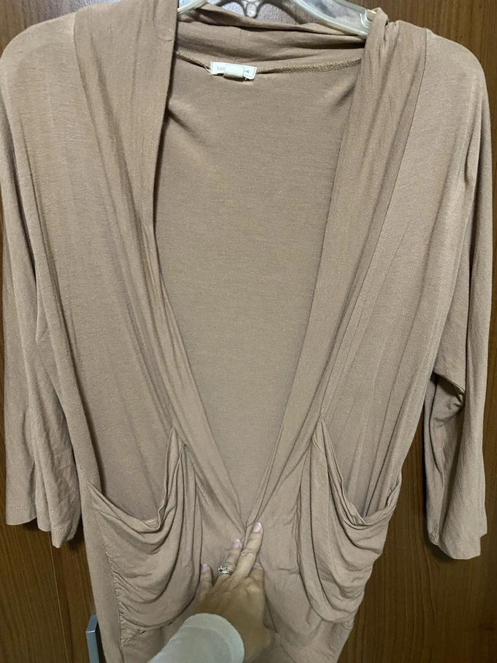 Love Culture Cárdigan Mujer Frente Abierto Ligero Marrón Topo Talla M Foto 2 de 4