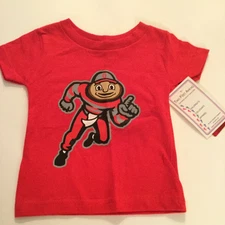NCAA Ohio State Buckeyes shirt Size 3 Brutus Buckeye Two Feet Ahead red NEW
