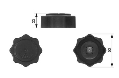 GATES Verschlussdeckel Kühlmittelbehälter RC229 für ROVER FREELANDER MG 600 MINI