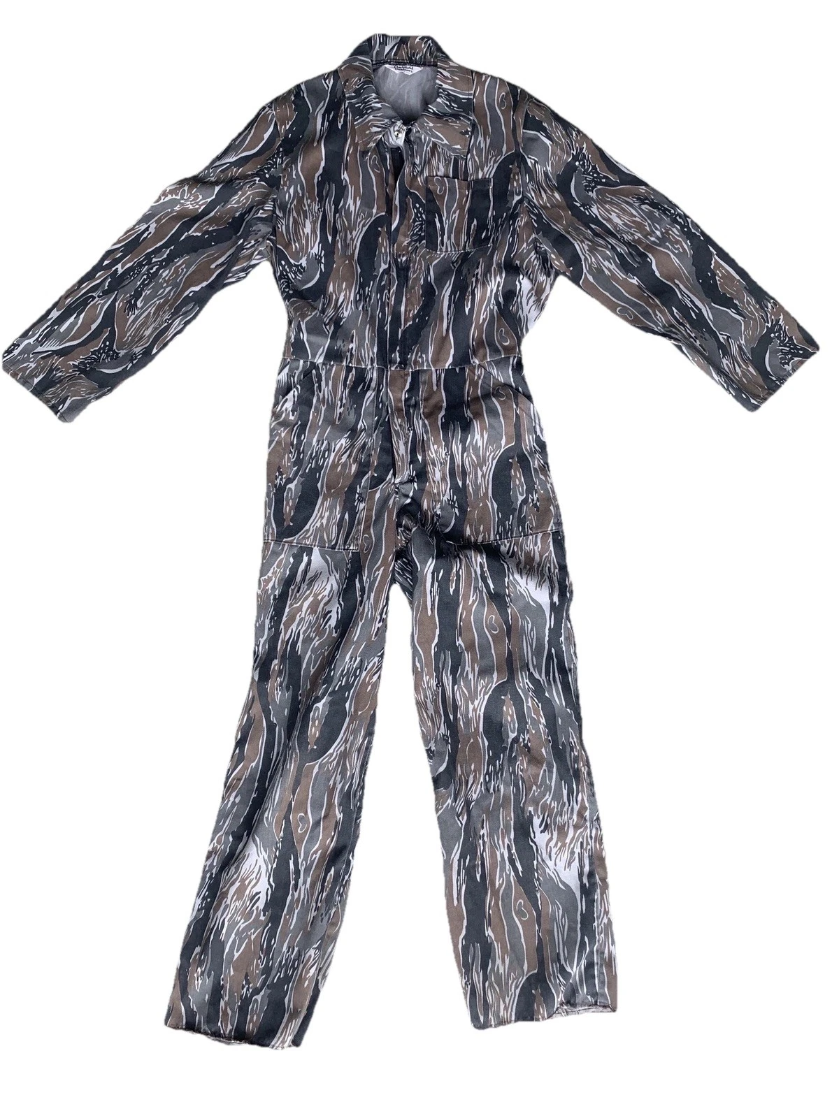 Vintage Clarkfield Outdoors TreBark Suit Mens L Hunting Camouflage Overalls