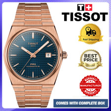 Tissot PRX Powermatic 80 Blue 40mm Dial Rose Gold Men's Watch T137.407.33.041.00