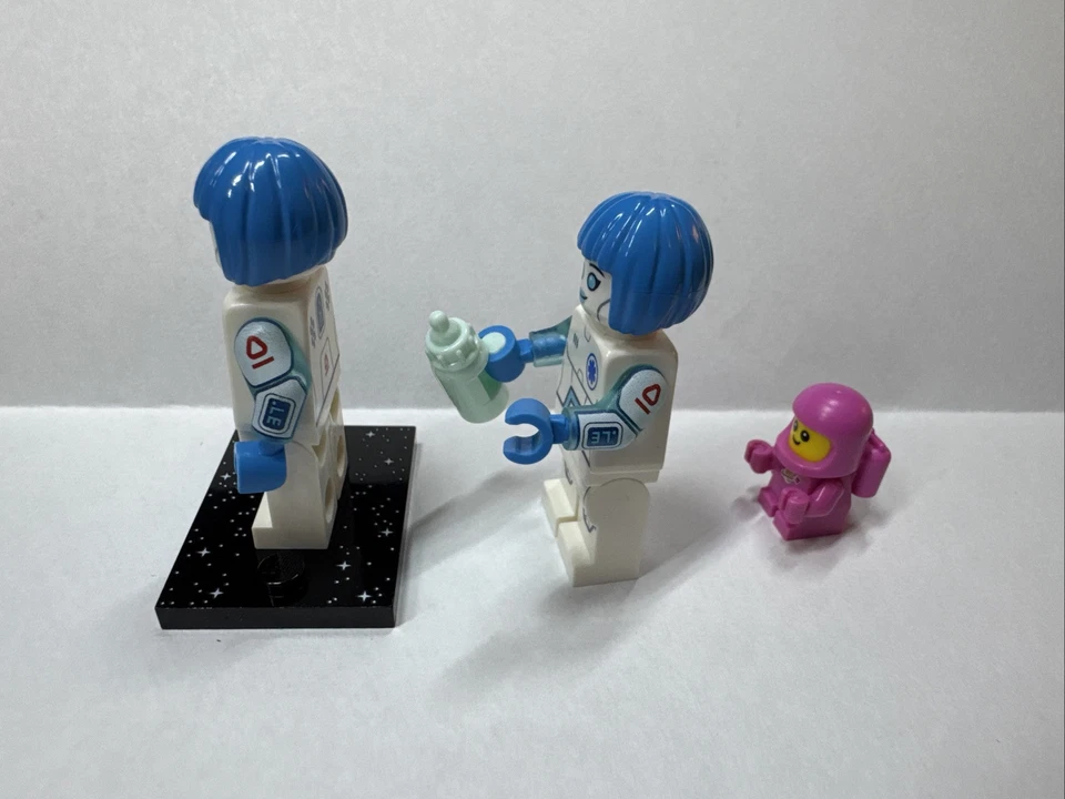 LEGO 71046 Enfermera Android Serie 26 Minifigura Cantidad 2 Plus Bebé Rosa, 1 Base Foto 4 de 4