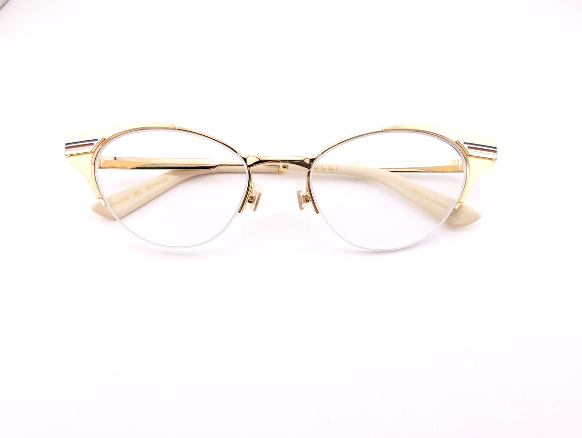 Gucci Eyeglasses, Frames Only, GG0523O 002 Gold, 50-19-140, Metal