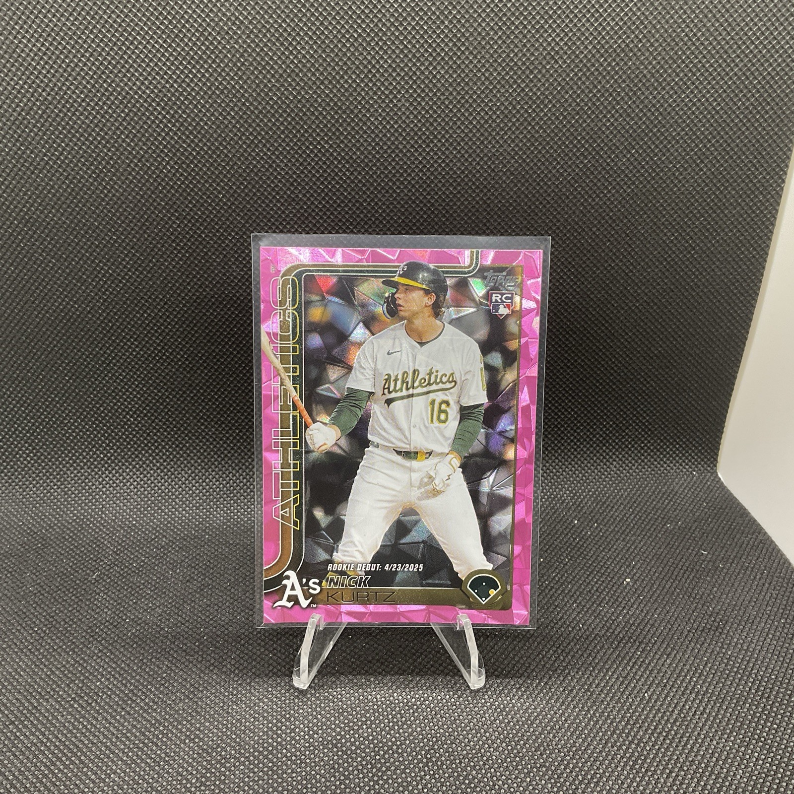 2025 Topps Update Series Rookie Debut Nick Kurtz #US197 Pink Diamante Foil (RC)