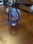 Vintage Frantisek Vizner Czech Sklo Union Tiny Winged Amythest Vase