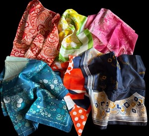 Vintage/Retro Designer Scarf Lot of 6