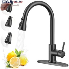 Kitchen Faucet Pull Down Sprayer 3 Function Easy Install High Arc Spout New