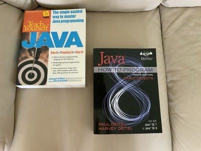 Java How To Program Early Objects & Teach Yourself Java Paperback Book Set