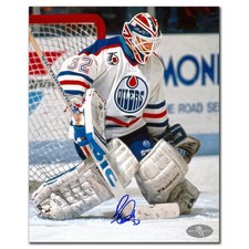 Ron Tugnutt Edmonton Oilers BIG SAVE Autographed 8x10