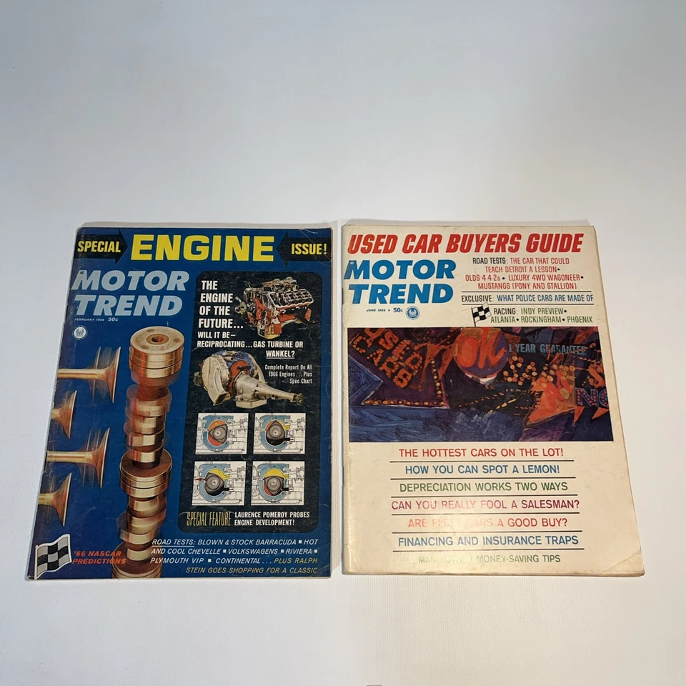 Vintage Lot Of 8 Motor Trend Mag. 1966,67,71,72 Camaro Mustang barracuda Corvett - Image 2 of 4