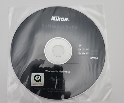 Nikon Software Suite DW04 Digital Camera CD-ROM Windows & Mac QuickTime - NEW