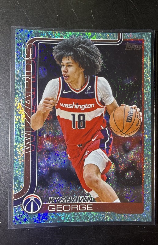 2025-26 Topps - Kyshawn George #98 Aqua Holo Foil