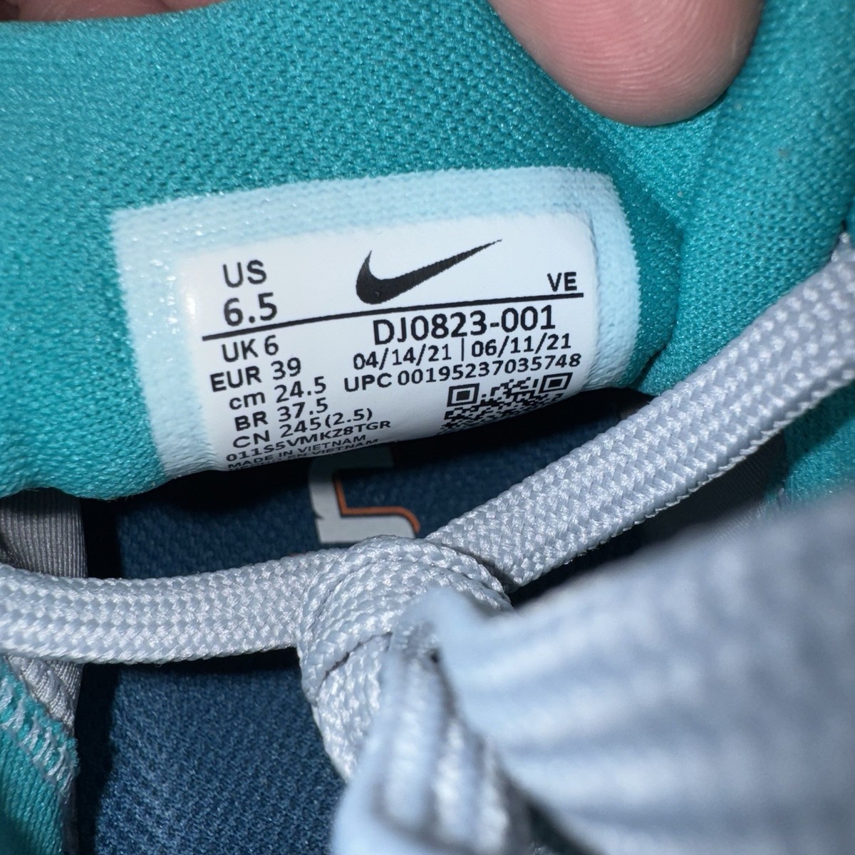 Nike Air Zoom Pegasus 38 Miami Dolphins Men's Size 6.5/ Womens