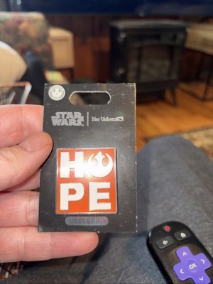 Disney Parks Star Wars Her Universe HOPE Rebel Logo Enamel Orange Pin NOS