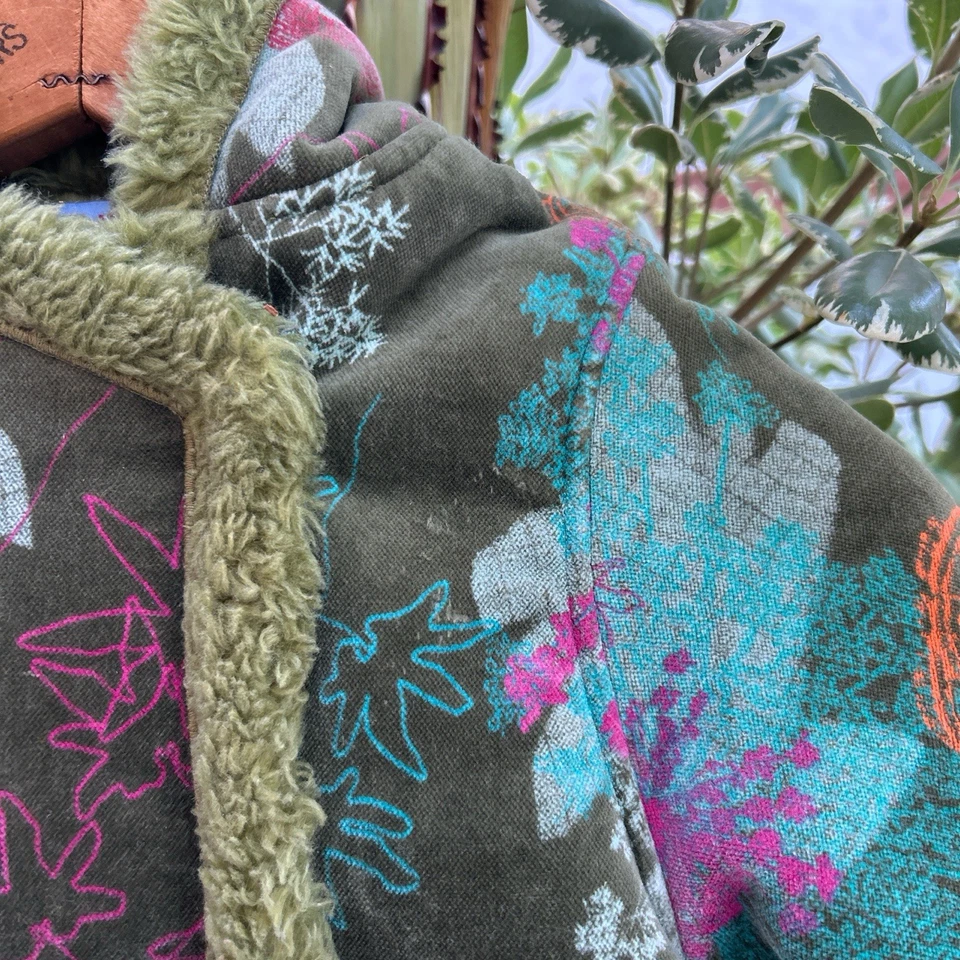 Abrigo Vintage Kenzo Junior Floral Forrado en Vellón Niñas 6 Multicolor Foto 2 de 4