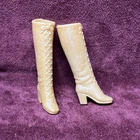 Vintage Barbie Brown Squishy Lace-Up Boots 1970’s