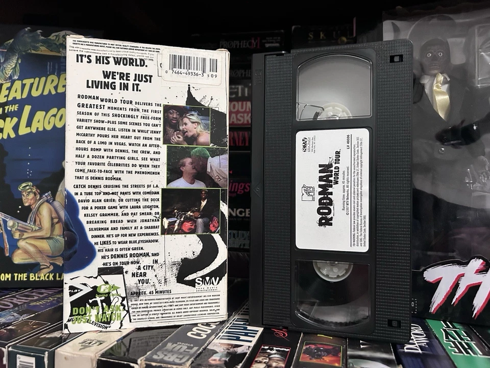 Dennis Rodman VHS Tape 1997 MTV Video Release Wild Footage HTF OOP World Tour - Image 3 of 4