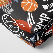 Little Sleepies SLAM DUNK Basketball Fitted Crib Sheet Standard NEW
