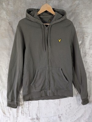Lyle & Scott Herren Full Zip Hoodie Khaki Grün Baumwolle Kapuzenpullover Gr. L