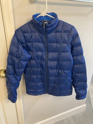 Rei Co-Op Puffer 650 Down Jacket Womens XS Blue Outdoor Hiking Packable Zip