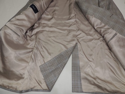 Hart Schaffner Marx Herren Hellgrau & Blau Glen Plaid Jacke Mantel Blazer 46 L - Bild 5 von 10