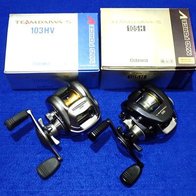 TEAM DAIWA S 105H & 103HV Right 90's Unused Vintage Reel Set of 2