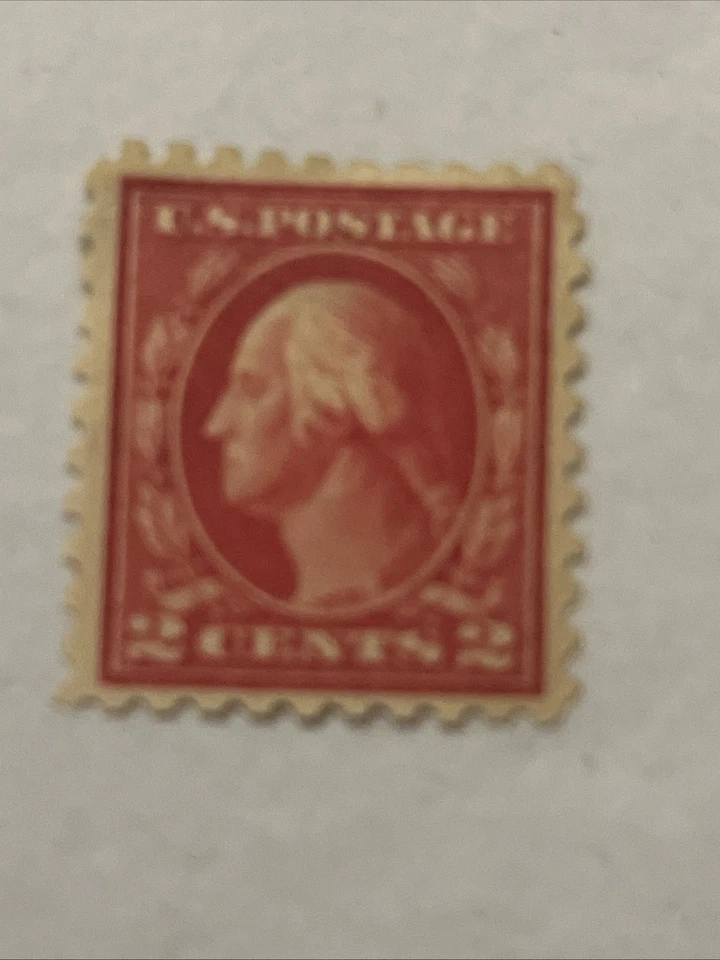 1914 2 Cent Washington Carmine Red Tamp #459 Extra Fine - Image 2 of 2