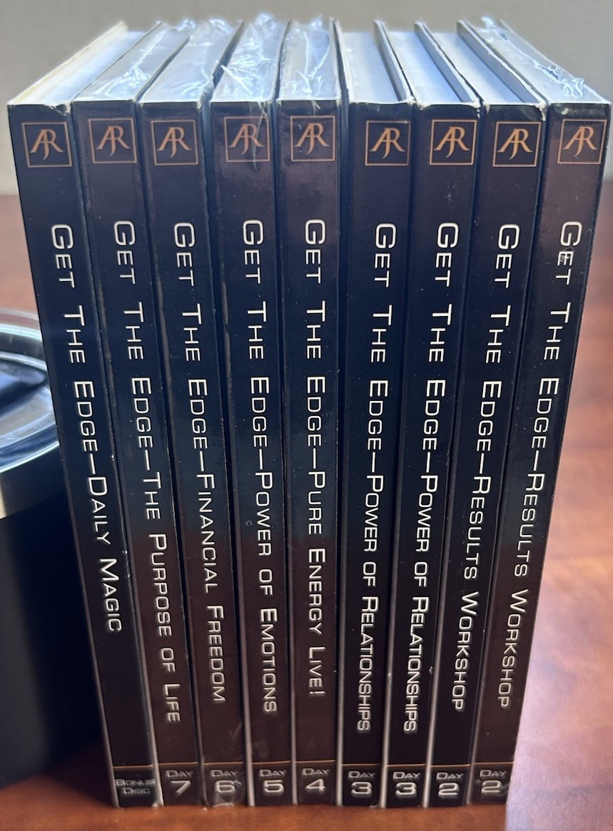 Anthony Tony Robbins “Get The Edge” Days 2-7 + Bonus, 9 Disc Set. Missing Day 1)