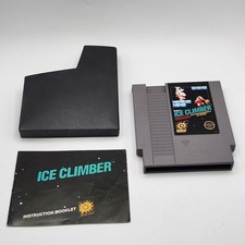 Ice Climber (Nintendo NES, 1985) Video Game Cartridge 5 Screw w/ Manual & Sleeve