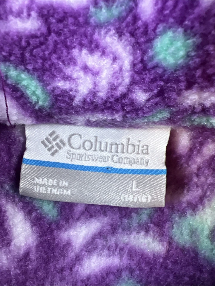Columbia Benton Springs II Girls L 14/16 Fleece Jacket All Over Print Floral - Image 4 of 4